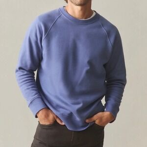 NWOT American Giant Men's Midweight Crewneck Sweatshirt Blue Coastal Fjord S